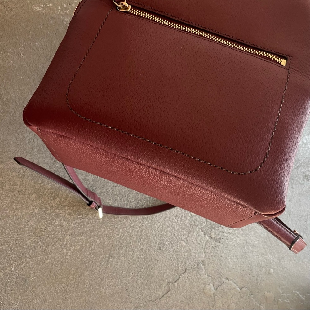 Kate Spade Thompson Street Brooke Red Leather Burgundy Backpack - Picture 9 of 9